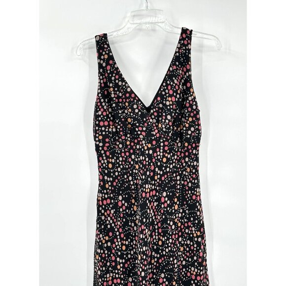 vintage 90s HANDKERCHIEF HEM midi dress polka dot Y2K surplice neckline M L - Picture 3 of 7